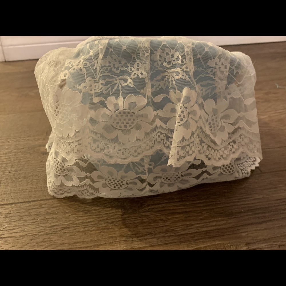 Blue Lace Baby Doll with Bonnet - Picture 6 of 12